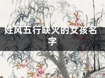 姓风五行缺火的女孩名字