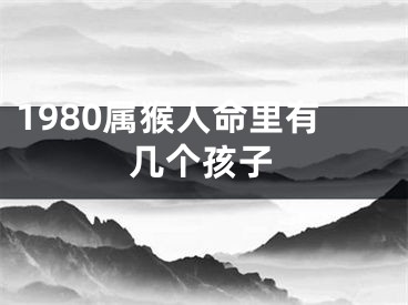 1980属猴人命里有几个孩子