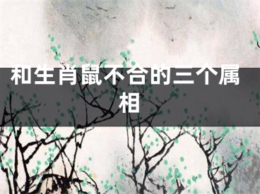 和生肖鼠不合的三个属相