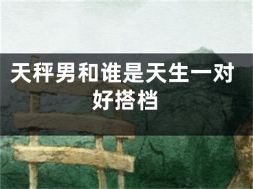 天秤男和谁是天生一对好搭档
