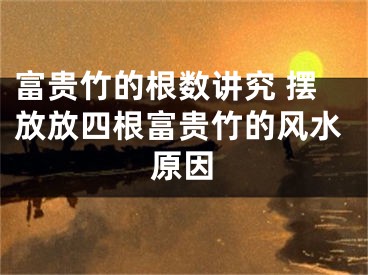 富贵竹的根数讲究 摆放放四根富贵竹的风水原因