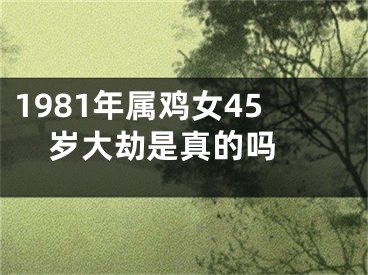 1981年属鸡女45岁大劫是真的吗 