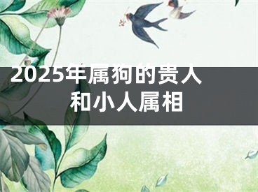 2025年属狗的贵人和小人属相