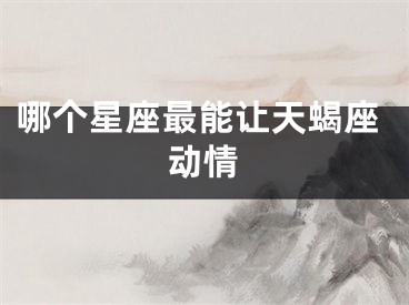哪个星座最能让天蝎座动情