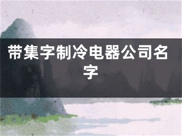带集字制冷电器公司名字