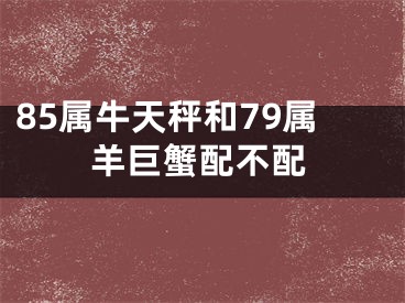 85属牛天秤和79属羊巨蟹配不配