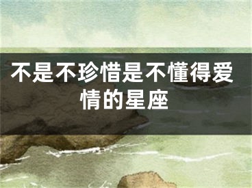 不是不珍惜是不懂得爱情的星座