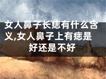 女人鼻子长痣有什么含义,女人鼻子上有痣是好还是不好