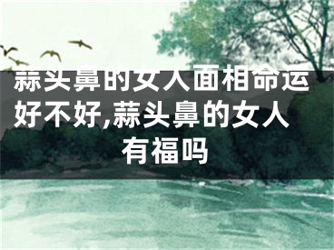 蒜头鼻的女人面相命运好不好,蒜头鼻的女人有福吗