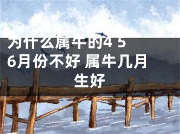 为什么属牛的4 5 6月份不好 属牛几月生好