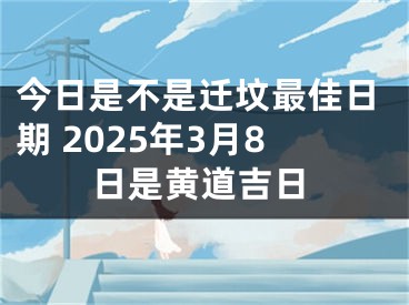 今日是不是迁坟最佳日期 2025年3月8日是黄道吉日