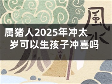 属猪人2025年冲太岁可以生孩子冲喜吗