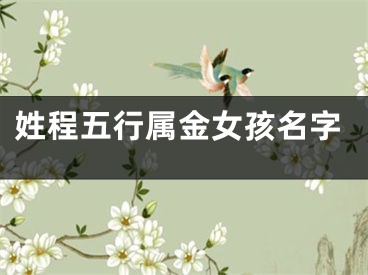 姓程五行属金女孩名字