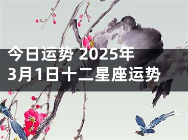 今日运势 2025年3月1日十二星座运势
