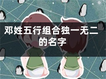邓姓五行组合独一无二的名字