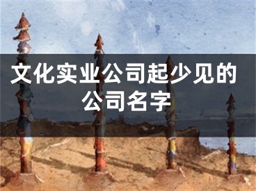 文化实业公司起少见的公司名字