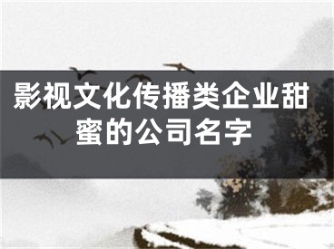 影视文化传播类企业甜蜜的公司名字