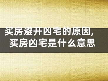 买房避开凶宅的原因,买房凶宅是什么意思
