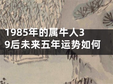 1985年的属牛人39后未来五年运势如何
