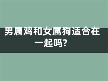 男属鸡和女属狗适合在一起吗?