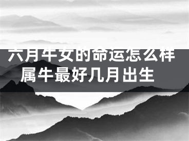 六月牛女的命运怎么样 属牛最好几月出生