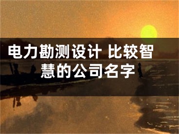 电力勘测设计 比较智慧的公司名字