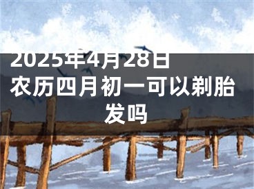2025年4月28日农历四月初一可以剃胎发吗