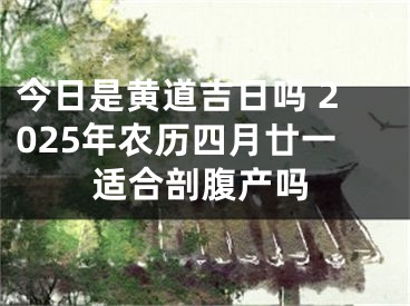 今日是黄道吉日吗 2025年农历四月廿一适合剖腹产吗