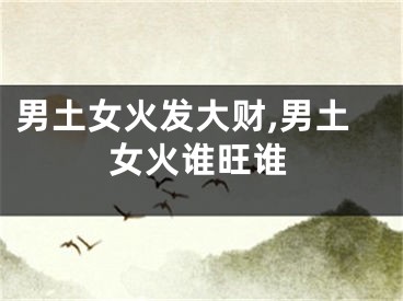 男土女火发大财,男土女火谁旺谁