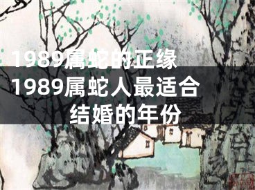 1989属蛇的正缘 1989属蛇人最适合结婚的年份