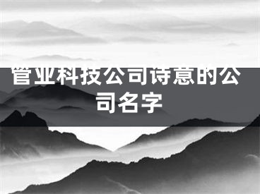管业科技公司诗意的公司名字
