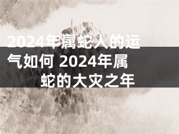 2024年属蛇人的运气如何 2024年属蛇的大灾之年
