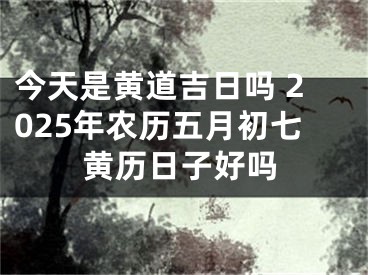 今天是黄道吉日吗 2025年农历五月初七黄历日子好吗