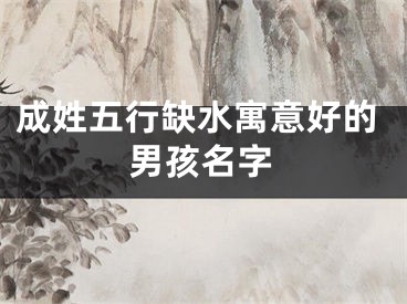 成姓五行缺水寓意好的男孩名字