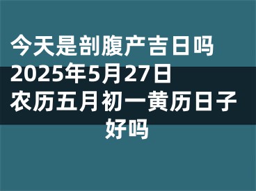 今天是剖腹产吉日吗 2025年5月27日农历五月初一黄历日子好吗