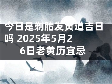 今日是剃胎发黄道吉日吗 2025年5月26日老黄历宜忌