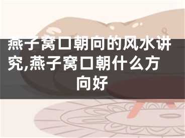 燕子窝口朝向的风水讲究,燕子窝口朝什么方向好