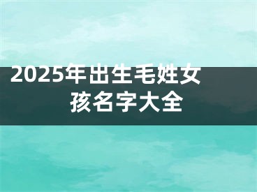 2025年出生毛姓女孩名字大全