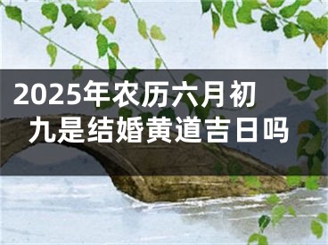 2025年农历六月初九是结婚黄道吉日吗