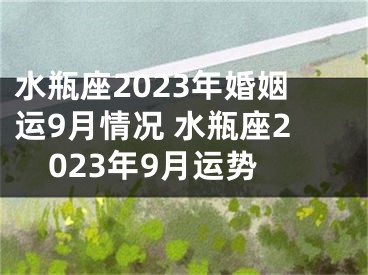 水瓶座2023年婚姻运9月情况 水瓶座2023年9月运势