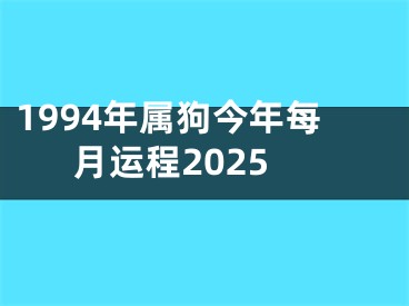 1994年属狗今年每月运程2025