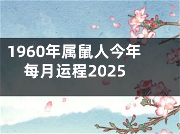 1960年属鼠人今年每月运程2025