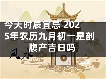 今天时辰宜忌 2025年农历九月初一是剖腹产吉日吗