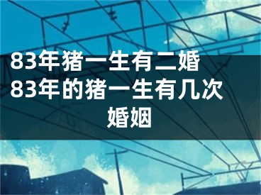 83年猪一生有二婚 83年的猪一生有几次婚姻