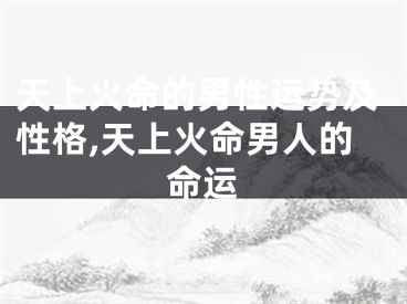 天上火命的男性运势及性格,天上火命男人的命运