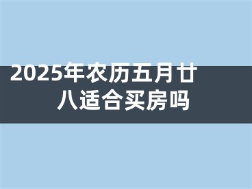 2025年农历五月廿八适合买房吗