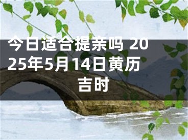 今日适合提亲吗 2025年5月14日黄历吉时