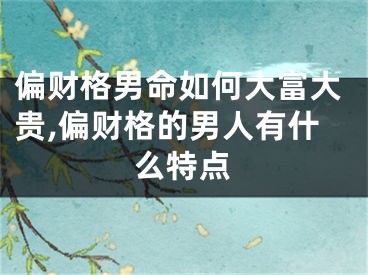 偏财格男命如何大富大贵,偏财格的男人有什么特点