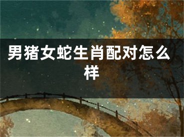 男猪女蛇生肖配对怎么样