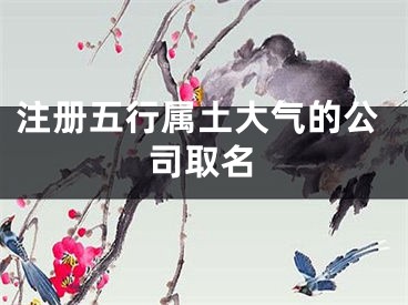 注册五行属土大气的公司取名
